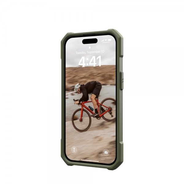 Urban Armor Gear (UAG) iPhone 15 Essential Armor MagSafe -suojakuori, Olive Drab