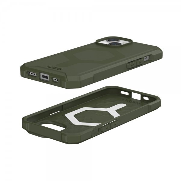 Urban Armor Gear (UAG) iPhone 15 Essential Armor MagSafe -suojakuori, Olive Drab