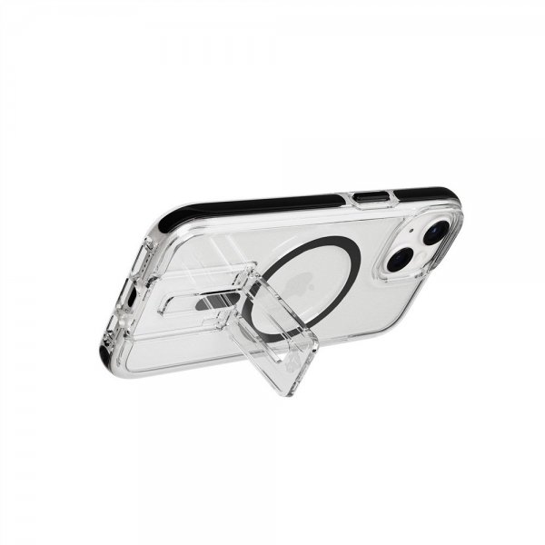 Tech21 iPhone 13/14/15/16e/17e Suojakuori Evo Crystal Kick MagSafe kirkas/musta