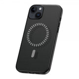 Baseus iPhone 15 -kuori, Fauxther Series MagSafe, musta