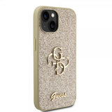 Guess iPhone 15 Kuoret Fixed Glitter Kulta