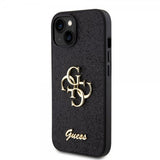 Guess iPhone 15 Kuoret Fixed Glitter Musta