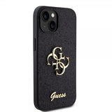 Guess iPhone 15 Kuoret Fixed Glitter Musta