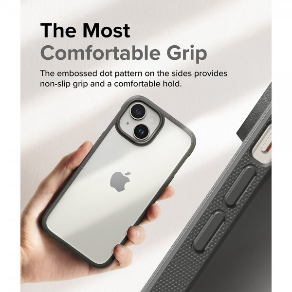 Ringke iPhone 15 -suojakuori Fusion Bold, harmaa