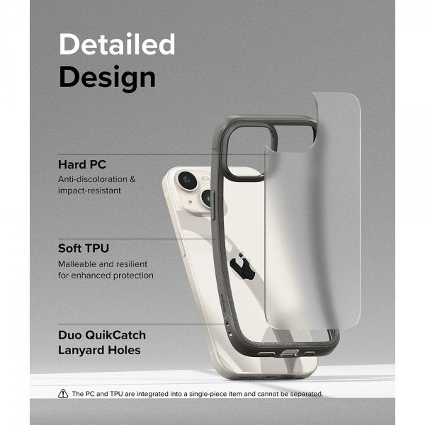Ringke iPhone 15 Kuori Fusion Bold Matte Gray
