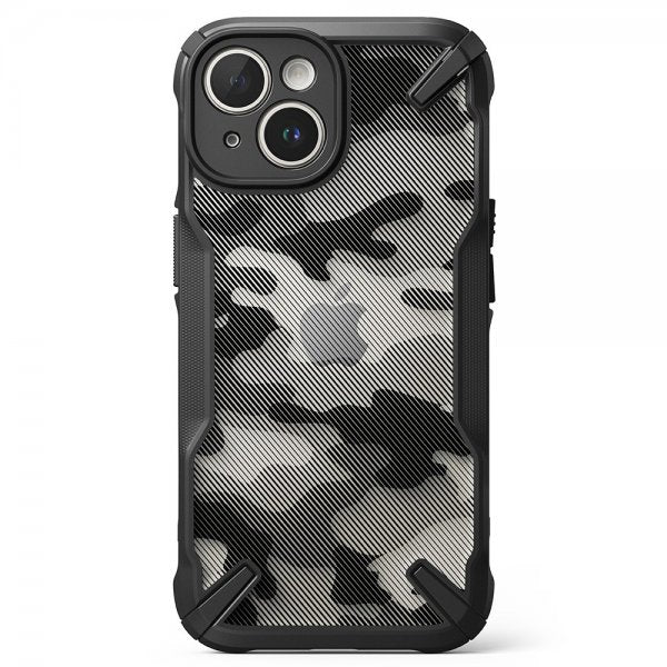 Ringke iPhone 15 -suojakuori, Fusion X Design Camo Black