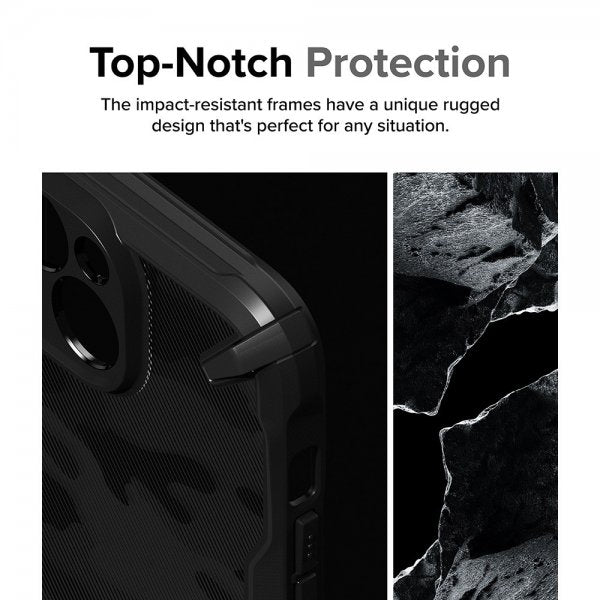 Ringke iPhone 15 -suojakuori, Fusion X Design Camo Black