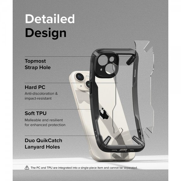 Ringke iPhone 15 -kuori Fusion X Musta