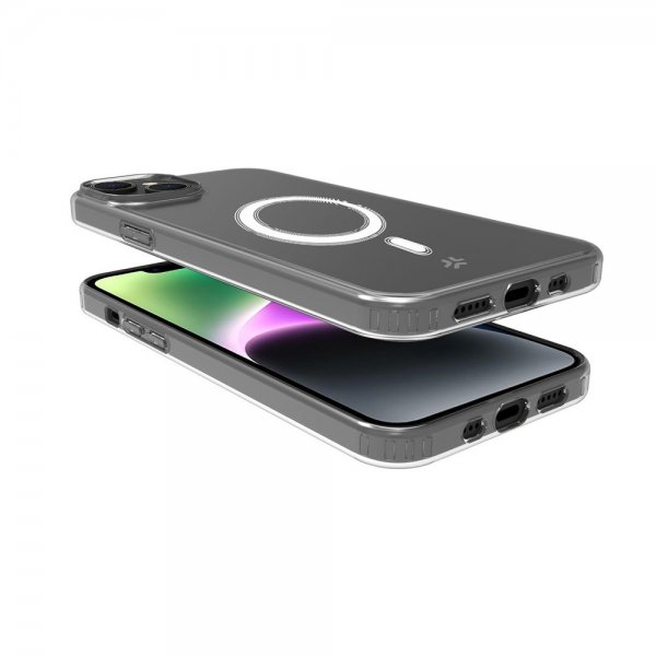 Celly iPhone 15 -kuori GELSKINMAG MagSafe Läpinäkyvä