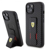 Ferrari iPhone 15 Kuoret Jalustatoiminto Musta