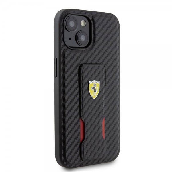 Ferrari iPhone 15 Kuoret Jalustatoiminto Musta