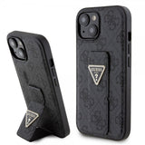Guess iPhone 15 Suojakuori Grip Stand Function Musta