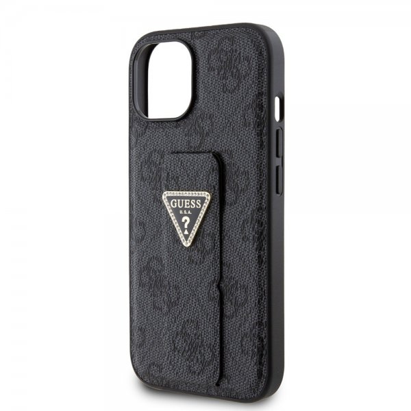 Guess iPhone 15 Suojakuori Grip Stand Function Musta