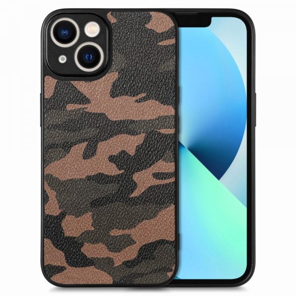 iPhone 15 Kuoret Maastokuvio Ruskea