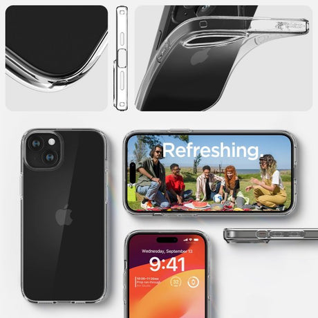 Spigen iPhone 15 Suojakuori Liquid Crystal Crystal Clear