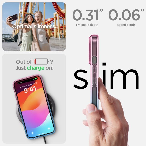 Spigen iPhone 15 -kuori Liquid Crystal Gradation