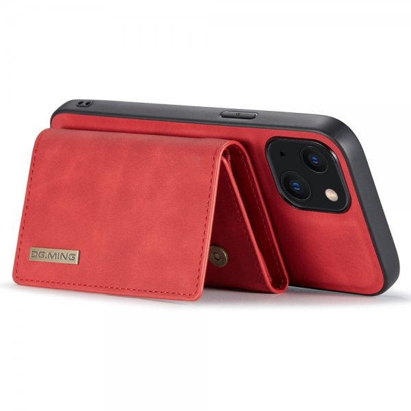 Dg.Ming iPhone 15 -kuori, M1-sarja irrotettavalla korttitelineellä, punainen