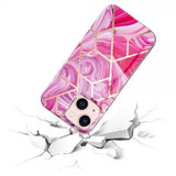 iPhone 15 Kuori Marmorikuvio Ruusunpunainen Punainen