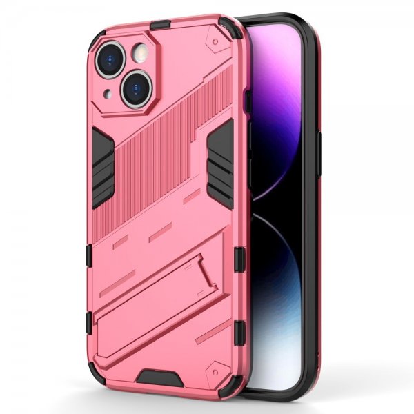 iPhone 15 -kuori jalustalla, magenta
