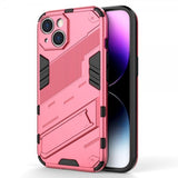 iPhone 15 -kuori jalustalla, magenta