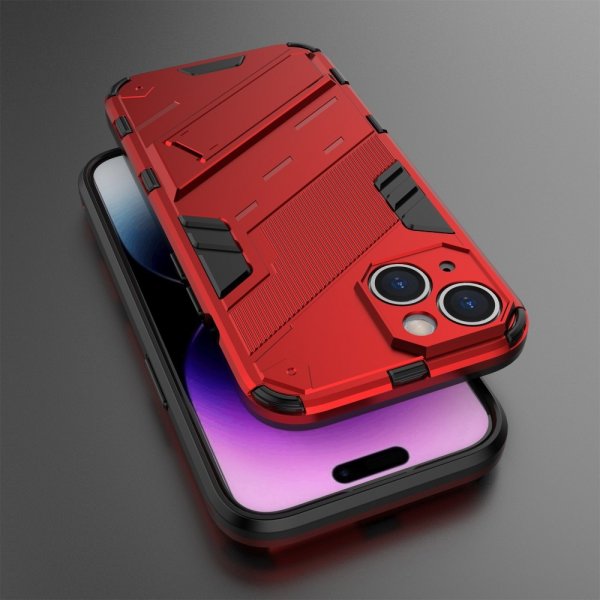 iPhone 15 -kuori jalustalla, punainen