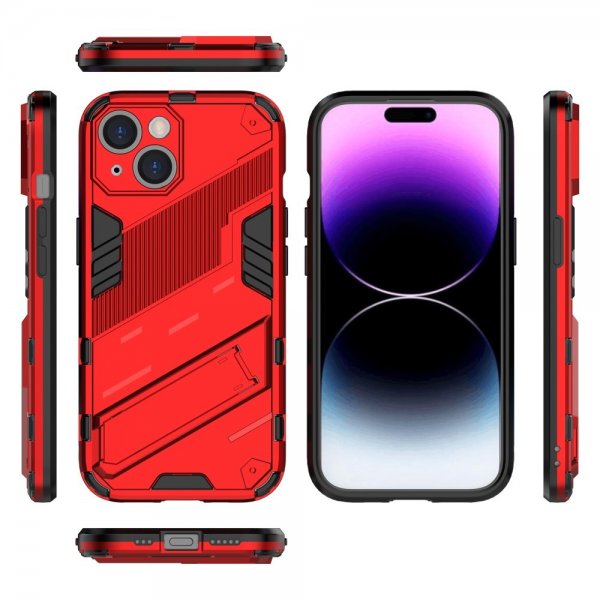 iPhone 15 -kuori jalustalla, punainen