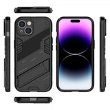 iPhone 15 -kotelo jalustalla, musta