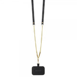 Guess iPhone 15 Kuoret Metal Logo Strass Crossbody Strap Musta