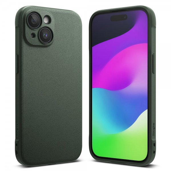 Ringke iPhone 15 -suojakuori Onyx Dark Green
