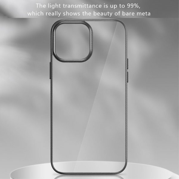X-Level iPhone 15 -kuoret, pinnoitettu reuna, musta