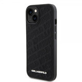 Karl Lagerfeld iPhone 15 Suojakuori Quilted K Pattern Musta