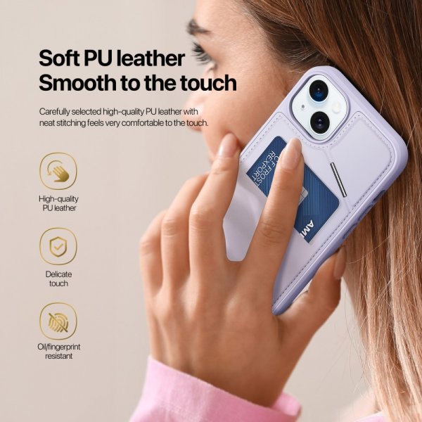 Dux Ducis iPhone 15 -kuori, Rafi II Series, MagSafe, violetti