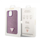 Guess iPhone 15 Kuori Strassikoristeinen Violetti