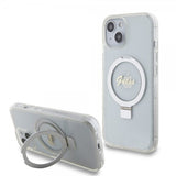 Guess iPhone 15 Kuori Sormusteline Glitter MagSafe Läpinäkyvä