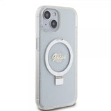 Guess iPhone 15 Kuori Sormusteline Glitter MagSafe Läpinäkyvä