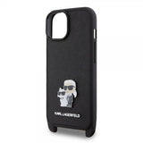 Karl Lagerfeld iPhone 15 Saffiano Karl & Choupette Crossbody Suojakuori Musta