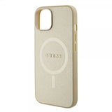 Guess iPhone 15 Kuoret Saffiano MagSafe Beige