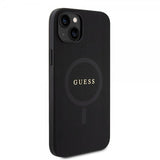 Guess iPhone 15 Saffiano MagSafe -suojakuori, musta