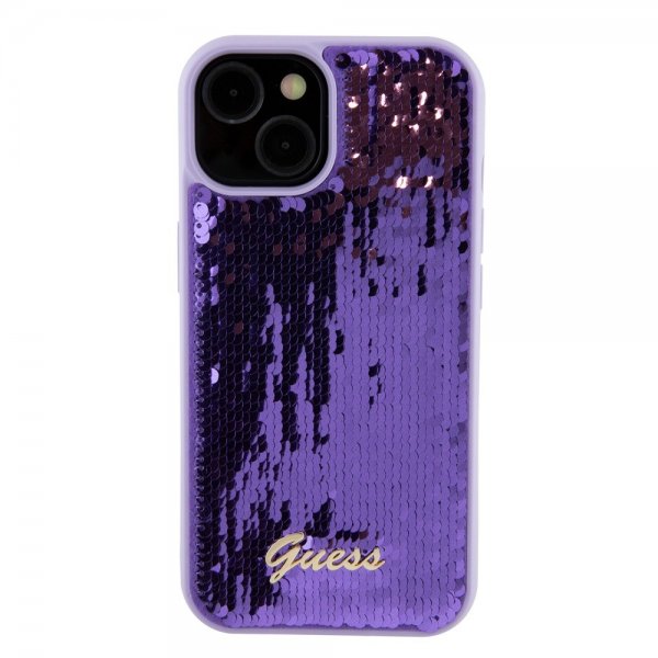 Guess iPhone 15 Suojakuori Sequin Violetti