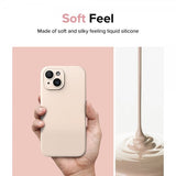 Ringke iPhone 15 Silicone Magnetic Pink Sand -suojakuori