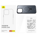 Baseus iPhone 15 -kuori Smart Ring Series MagSafe, musta