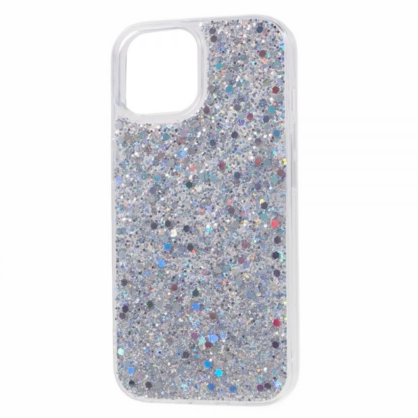 Nordic Covers iPhone 15 Kuori Sparkle Series Stardust Silver