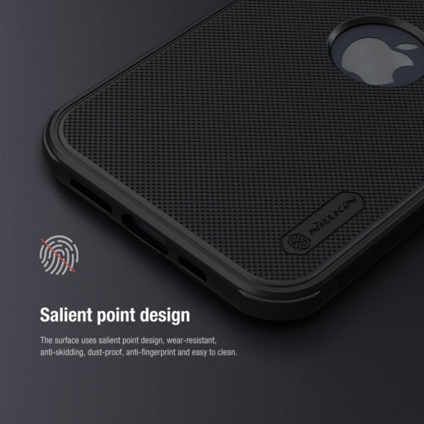 Nillkin iPhone 15 -kuori Super Frosted Shield Pro Logo Hole sininen