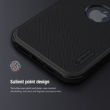 Nillkin iPhone 15 -kuori Super Frosted Shield Pro Logo Hole musta