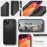 Spigen iPhone 15 Thin Fit -kuori, musta