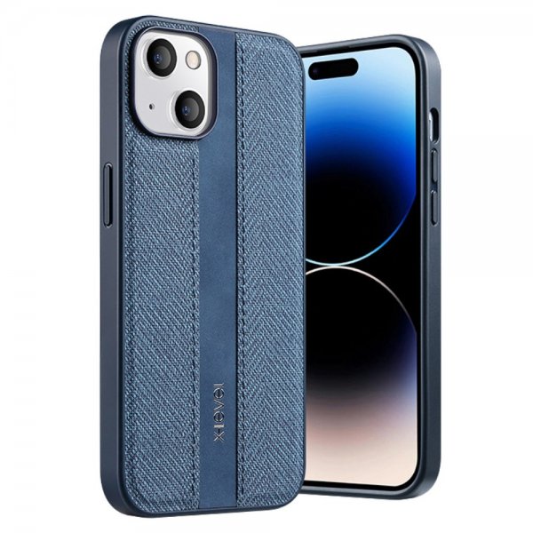 X-Level iPhone 15 Kuori Kangaskuvio Sininen