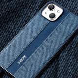 X-Level iPhone 15 Kuori Kangaskuvio Sininen