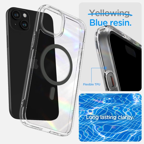 Spigen iPhone 15 -suojakuori, Ultra Hybrid MagFit, Graphite