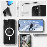 Spigen iPhone 15 -suojakuori Ultra Hybrid MagFit, valkoinen