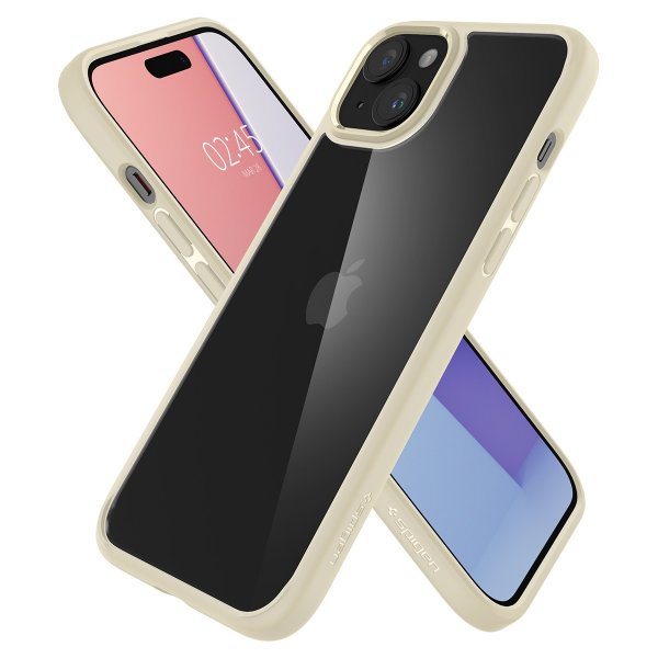 Spigen iPhone 15 -kuori, Ultra Hybrid, Mute Beige